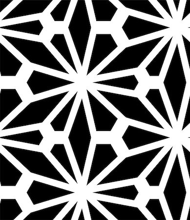 simsearch:400-09098204,k - Vector Seamless Pattern Modern Stylish Texture Repeating Geometric Elements Black and White Colors Stock Photo - Budget Royalty-Free & Subscription, Code: 400-08977196
