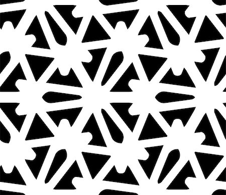 simsearch:400-09098204,k - Vector Seamless Pattern Modern Stylish Texture Repeating Geometric Elements Black and White Colors Stock Photo - Budget Royalty-Free & Subscription, Code: 400-08977197