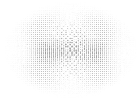 Binary code black and white background with two binary digits, 0 and 1 isolated on a white background. Halftone vector illustration. Stock Photo - Budget Royalty-Free & Subscription, Code: 400-08977238