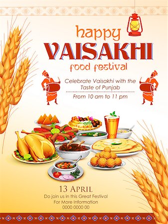 illustration of Happy Vaisakhi Punjabi festival celebration background Stock Photo - Budget Royalty-Free & Subscription, Code: 400-08977494