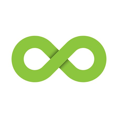 simsearch:400-08405154,k - Infinity symbol icon. Representing the concept of infinite, limitless and endless things. Simple green vector design element on white background. Stock Photo - Budget Royalty-Free & Subscription, Code: 400-08977683