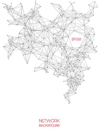 Vector geometric wireframe background with lines connected, molecule metaphor, science technology concept Photographie de stock - Aubaine LD & Abonnement, Code: 400-08977788