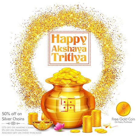 simsearch:400-08977498,k - illustration of background for Happy Akshay Tritiya celebration Foto de stock - Super Valor sin royalties y Suscripción, Código: 400-08978079