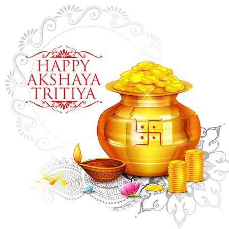 simsearch:400-08833647,k - illustration of background for Happy Akshay Tritiya celebration Photographie de stock - Aubaine LD & Abonnement, Code: 400-08978080