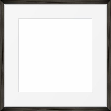 Square Blank picture frame template. Realistic black frame Photographie de stock - Aubaine LD & Abonnement, Code: 400-08978334