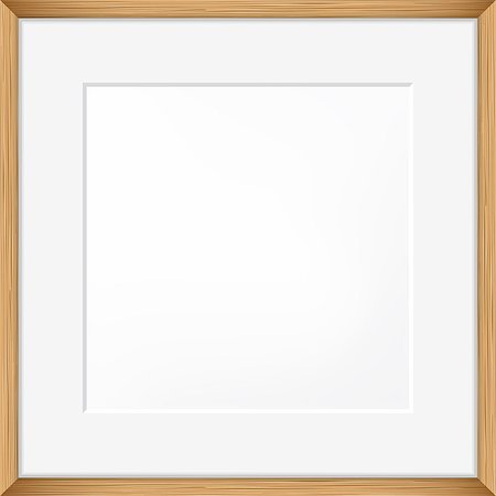 simsearch:400-08621223,k - Square Blank picture frame template. Realistic wooden frame Stock Photo - Budget Royalty-Free & Subscription, Code: 400-08978335