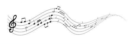 simsearch:400-04855178,k - Set of musical notes on five-line clock notation without a feature. Treble clef. Vector Illustration. EPS10 Foto de stock - Super Valor sin royalties y Suscripción, Código: 400-08978471