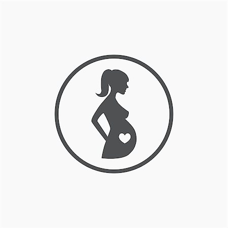 simsearch:400-08779765,k - Pregnant woman sign icon vector. Women Pregnancy symbol. Photographie de stock - Aubaine LD & Abonnement, Code: 400-08978554