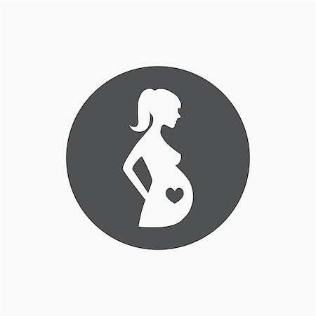 Pregnant woman sign icon vector. Women Pregnancy symbol. Stock Photo - Budget Royalty-Free & Subscription, Code: 400-08978555
