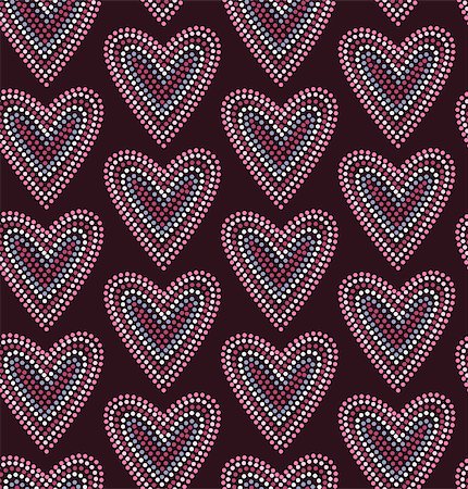 Seamless pattern graphic heart in dots, vector Photographie de stock - Aubaine LD & Abonnement, Code: 400-08978643