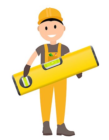 Construction Worker Flat Character, Building Man Specialists Ready for Work. Vector Illustration EPS10 Photographie de stock - Aubaine LD & Abonnement, Code: 400-08978663