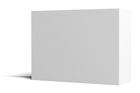 package template - White empty horizontal packing cardboard box. Isolated on white background. 3D illustration Stock Photo - Budget Royalty-Free & Subscription, Code: 400-08978709