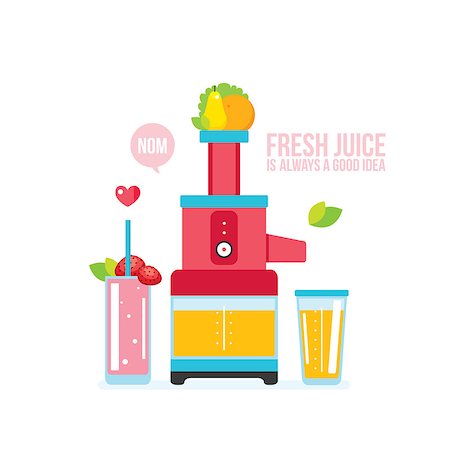 simsearch:400-08977333,k - Mixer Juice Fresh fruits and vegetables Kitchen appliance background Vector illustration Stock Photo - Budget Royalty-Free & Subscription, Code: 400-08978757