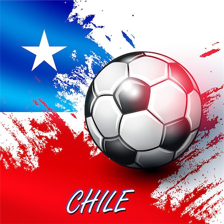 simsearch:400-08133793,k - Soccer ball on Chilean flag background. Vector illustration. Photographie de stock - Aubaine LD & Abonnement, Code: 400-08979210