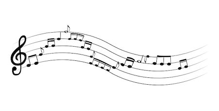 simsearch:400-04855178,k - Set of musical notes on five-line clock notation without a feature. Treble clef. Vector Illustration. EPS10 Foto de stock - Super Valor sin royalties y Suscripción, Código: 400-08979306