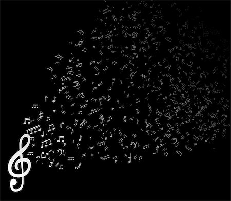 simsearch:400-07986632,k - Set of musical notes on five-line clock notation without a feature. Treble clef. Vector Illustration. EPS10 Stock Photo - Budget Royalty-Free & Subscription, Code: 400-08979311