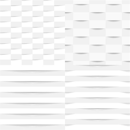 simsearch:400-07210913,k - Set of four white geometric texture. Abstract seamless background, vector illustration. Stockbilder - Microstock & Abonnement, Bildnummer: 400-08979546