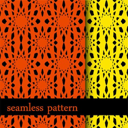 simsearch:400-08616887,k - set of two orange and yellow seamless pattern with abstract flower. vector Foto de stock - Super Valor sin royalties y Suscripción, Código: 400-08979997