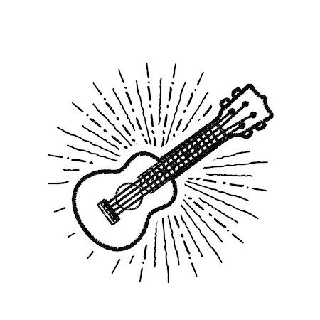 simsearch:400-07505739,k - Ukulele - Hawaiian musical instrument. Vector illustration on white background. Stock Photo - Budget Royalty-Free & Subscription, Code: 400-08973836