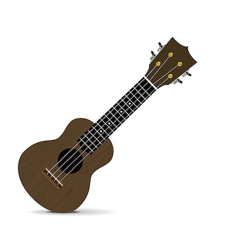 simsearch:400-07505739,k - Ukulele - Hawaiian musical instrument. Vector illustration on white background Stock Photo - Budget Royalty-Free & Subscription, Code: 400-08973837