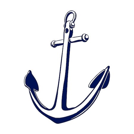 Nautical Anchor isolated white background Ship anchor, vintage icon Vector illustration for marine and heraldry design Foto de stock - Super Valor sin royalties y Suscripción, Código: 400-08980154