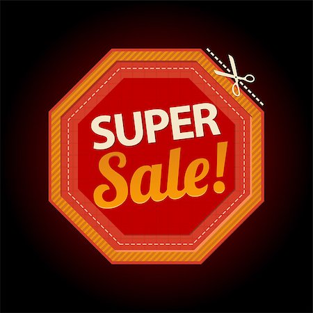 simsearch:400-06692000,k - Stop vector symbol super sale sticker Stock Photo - Budget Royalty-Free & Subscription, Code: 400-08980150