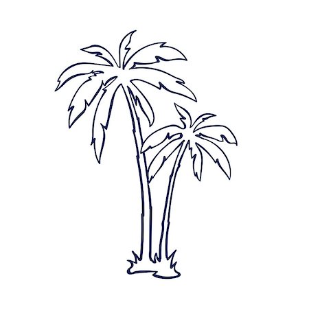Vector illustration of a hand drawn palm trees Design element for t-shirt prints Tropical nature element Foto de stock - Super Valor sin royalties y Suscripción, Código: 400-08980152