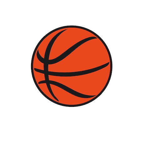 basketball ball icon over white background. sport equipment. vector illustration Foto de stock - Super Valor sin royalties y Suscripción, Código: 400-08980257