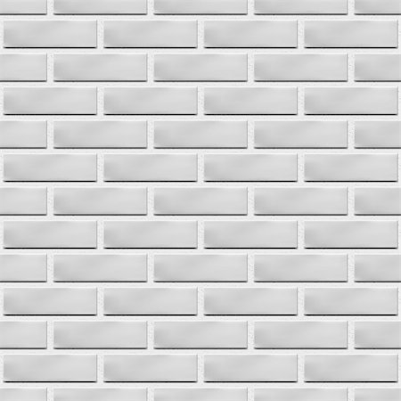 simsearch:400-08224001,k - Repeating background from a set of white bricks, grunge seamless texture of the wall, vector illustration. Photographie de stock - Aubaine LD & Abonnement, Code: 400-08980306