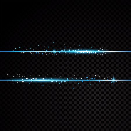 simsearch:400-09081846,k - Two blue lines with light effects. Isolated on black transparent background. Vector illustration banner Stock Photo - Budget Royalty-Free & Subscription, Code: 400-08980365