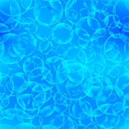 A lot of soap bubbles and foam in blue water seamless pattern Stockbilder - Microstock & Abonnement, Bildnummer: 400-08980407