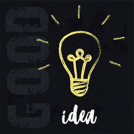 creative idea lightbulb concept illustration print vector design Stock Photo - Budget Royalty-Free & Subscription, Code: 400-08980475