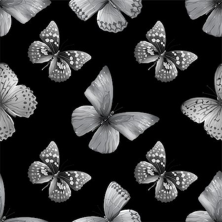dyha1965 (artist) - Seamless pattern from butterflies, vector illustration, clip-art Photographie de stock - Aubaine LD & Abonnement, Code: 400-08980479