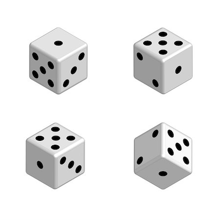 symbols dice - Dice set in isometric 3D, vector Stock Photo - Budget Royalty-Free & Subscription, Code: 400-08980693