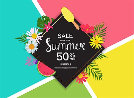 Summer Sale  Abstract Background Vector Illustration EPS10 Stock Photo - Budget Royalty-Free & Subscription, Code: 400-08980842