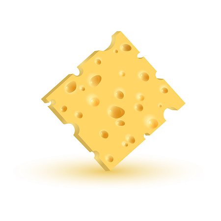 parmesan cheese pieces isolated - Realistic piece of cheese. Vector illustration EPS10 Stock Photo - Budget Royalty-Free & Subscription, Code: 400-08980892