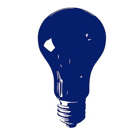 lightbulb object blue light on a white background, Vector illustration Foto de stock - Super Valor sin royalties y Suscripción, Código: 400-08980900