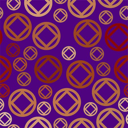 simsearch:400-08673224,k - vector seamless pattern - brown and red circles and rhombuses on violet background Stock Photo - Budget Royalty-Free & Subscription, Code: 400-08980926