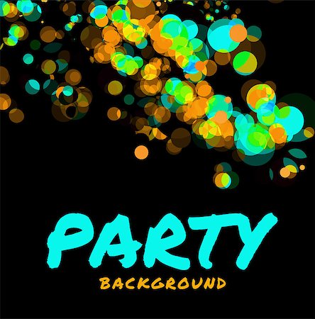 simsearch:400-09084216,k - Beautiful abstract vector party background on black Foto de stock - Super Valor sin royalties y Suscripción, Código: 400-08981113