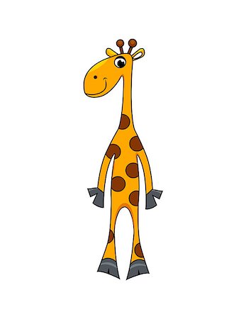 simsearch:400-04186391,k - Cheerful giraffe with a smile. Isolated. vector Stock Photo - Budget Royalty-Free & Subscription, Code: 400-08981146