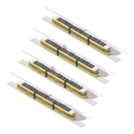 simsearch:400-06075556,k - Tramway isometric icon set vector graphic illustration Stockbilder - Microstock & Abonnement, Bildnummer: 400-08981361