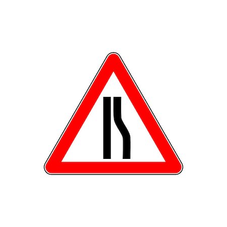 simsearch:400-04480527,k - Traffic road sign narrow vector Stock Photo - Budget Royalty-Free & Subscription, Code: 400-08981379