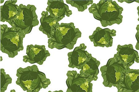 pic of cabbage for drawing - Brussel sprout hand drawn vector seamless pattern. Vegetable artistic style objects. Isolated brussel cabbage set. Detailed vegetarian food drawing. Farm market product. Stock Photo - Budget Royalty-Free & Subscription, Code: 400-08981586