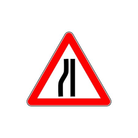 simsearch:400-04480527,k - Traffic road sign narrow vector Stock Photo - Budget Royalty-Free & Subscription, Code: 400-08981637