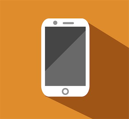 simsearch:400-08978209,k - Vector flat icon of phone. Eps 10 Vector illustration Stock Photo - Budget Royalty-Free & Subscription, Code: 400-08981718