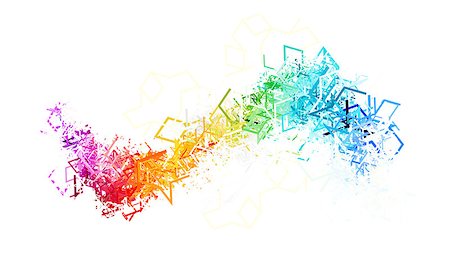 Colorful lines on white background. Vector illustration Stock Photo - Budget Royalty-Free & Subscription, Code: 400-08982176