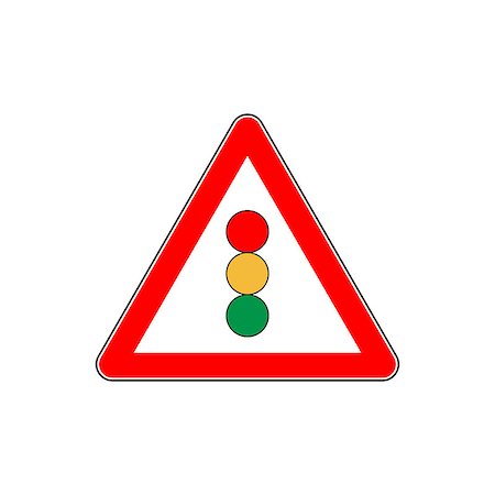 simsearch:400-08508379,k - Road sign city traffic light vector Stock Photo - Budget Royalty-Free & Subscription, Code: 400-08982274