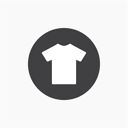 T-shirt flat simple blank icon vector. Clothes symbol. Stock Photo - Budget Royalty-Free & Subscription, Code: 400-08982276