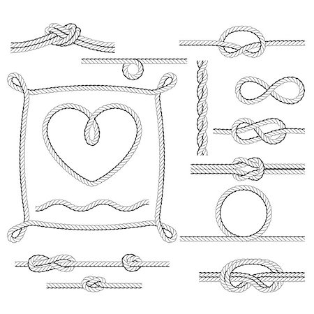 Rope frames and knots - borders and corners Stock Photo - Budget Royalty-Free & Subscription, Code: 400-08982292