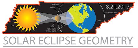 2017 Solar Eclipse Totality Geometry across Tennessee State cities map color illustration Foto de stock - Super Valor sin royalties y Suscripción, Código: 400-08982570